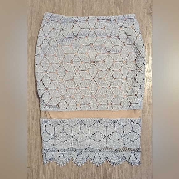 Endless Rose Light Blue Lace Skirt & Shirt Set Size Small VGUC! - Picture 8 of 11